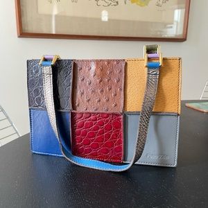 Vintage Petro Zillia Leather Patchwork Bag
